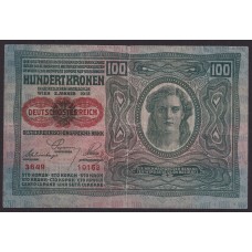 AUSTRIA 1912 BILLETE DE 100 CORONAS